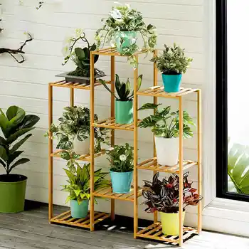 

3-Type Multi-layer Floor-standing Potted Plant Shelf Flower Stand Plant Rack Flower Shelves Balcony Decoration Outdoor Furniture