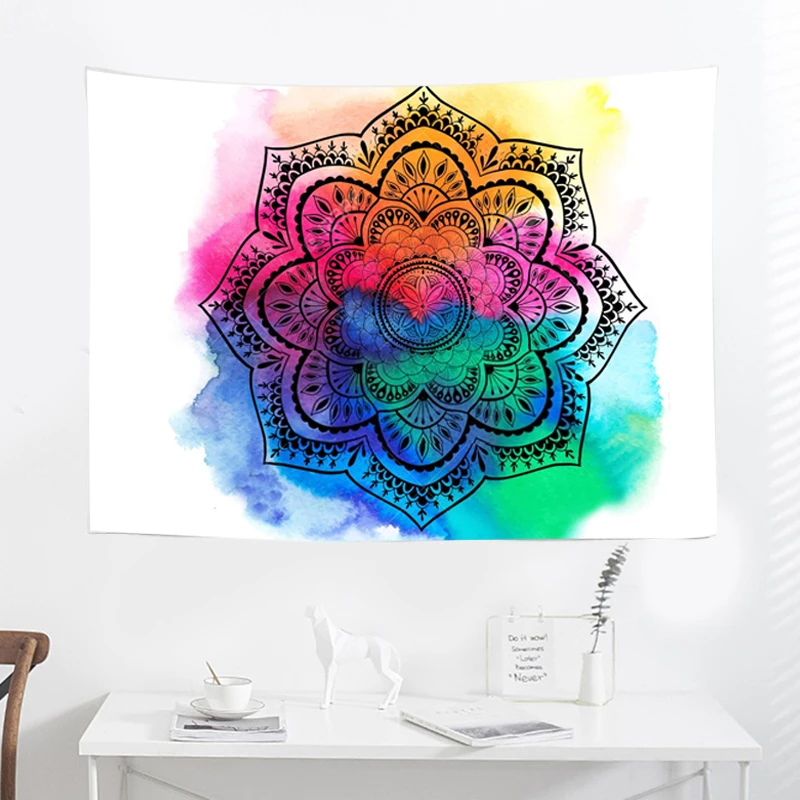 1Pc Color Art Tapestry Room ​Decor Background Wall Decoration Accessories Cloth Home Mural Dropshipping | Дом и сад