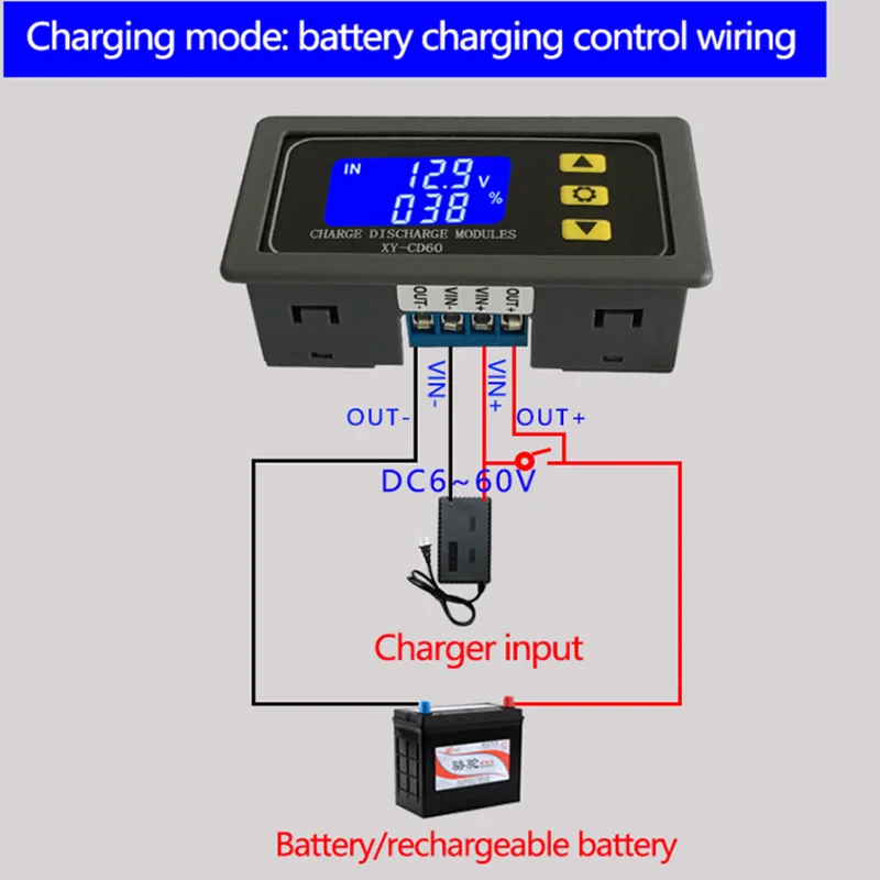 

DC6-60V Solar Battery Charger Controller Module Charging Discharge Control