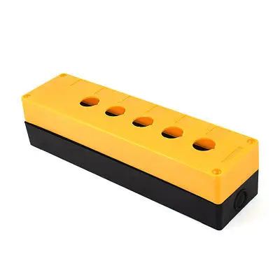

Plastic 5 Hole Design Electronic DIY Junction Box Orange Black 278 x 70 x 64mm
