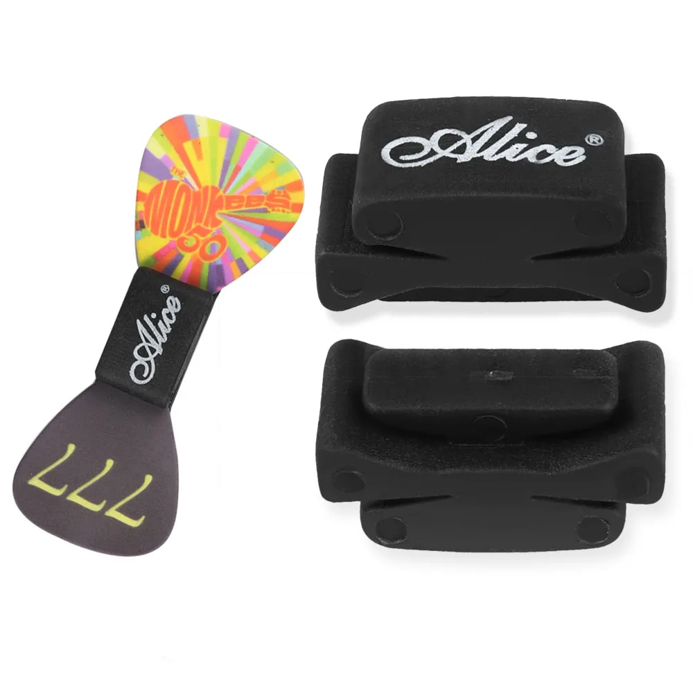 Алиса 5 шт. держатель для гитарных палеток черный резиновый палетас пластинки