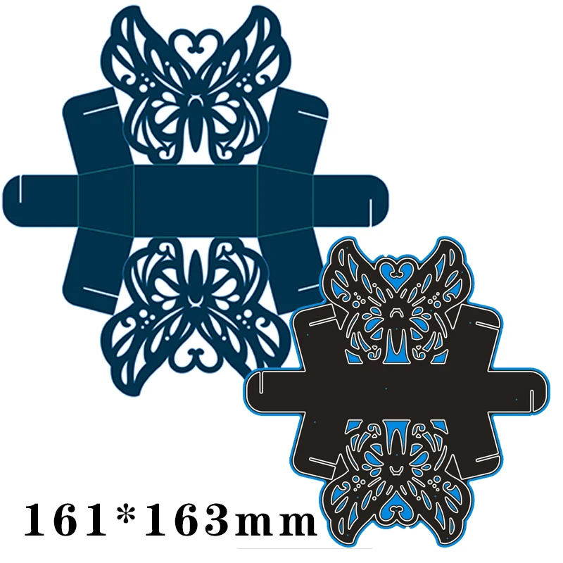 Metal Cutting Dies butterfly box New Scrapbook paper decoration template Embossing DIY Paper Card Craft 161*163mm | Дом и сад
