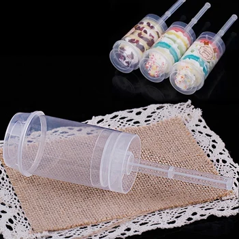 

12 Pcs/lot Round Shape Food Grade Push Up Cake Pop With Stickers Containers Ice Cream Cupcake For Party Decorations