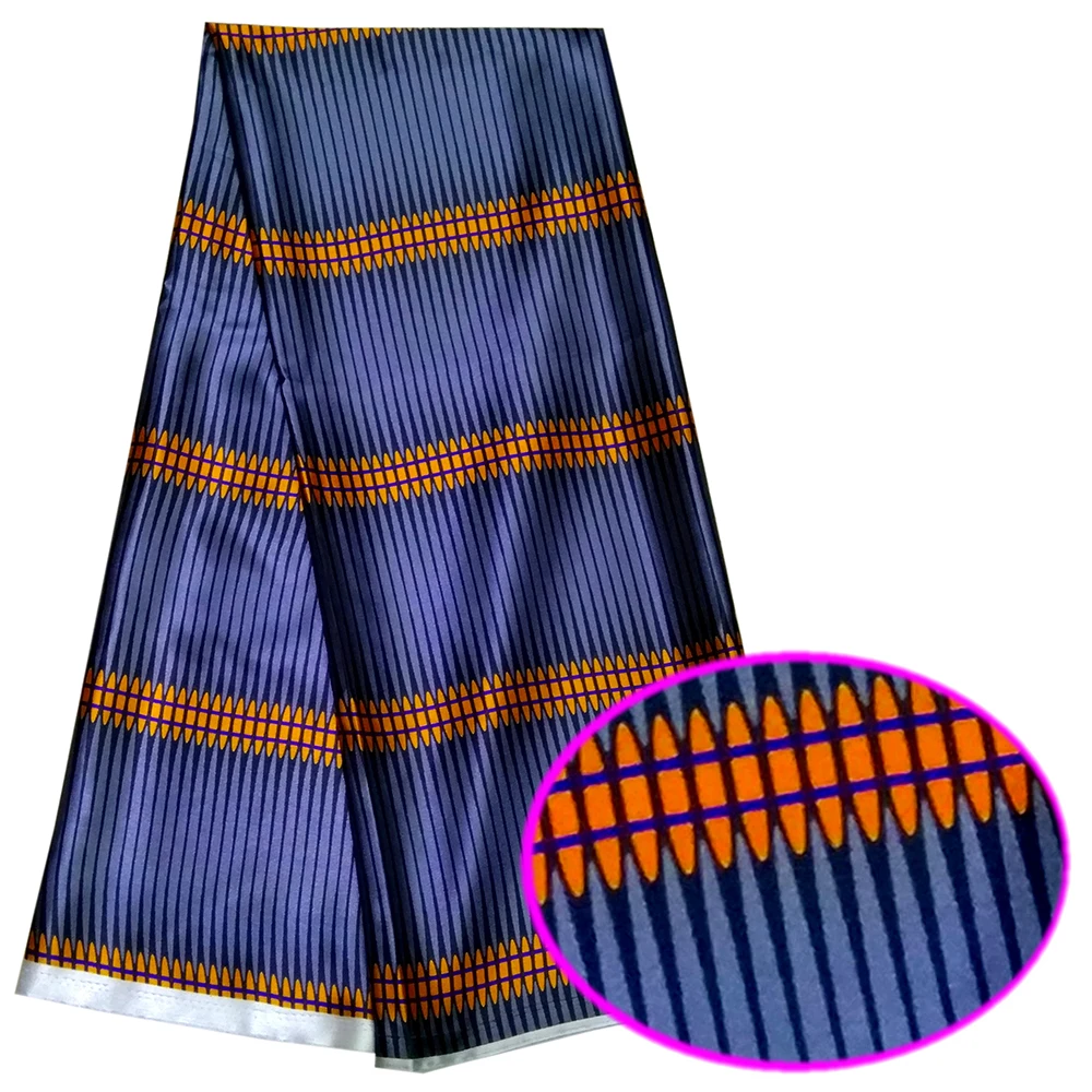 Африканская Анкара ткань высокого качества в полоску 5 ярдов ткань для вечерние платья