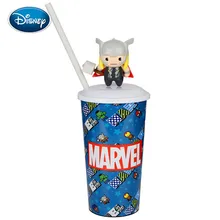 Дисней Мстители чашка Сиппи Marvel многофункциональная кукла чашка Железный человек светящаяся чашка стикеры на холодильник стакан с кока-колой