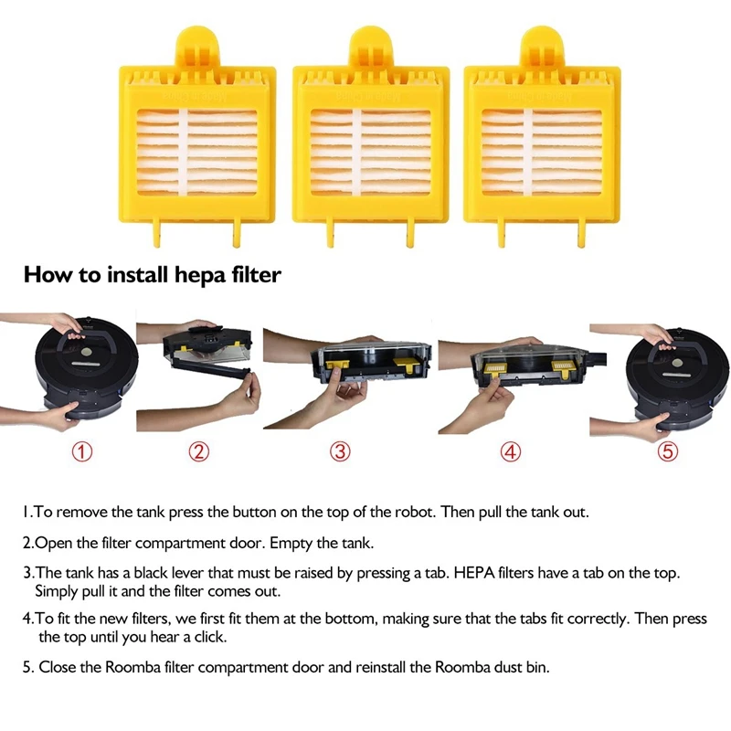 3500Mah Ni-Mh Replacement Roomba Battery+ Replacement Accessory Part Kit Fo- A Set Of 14