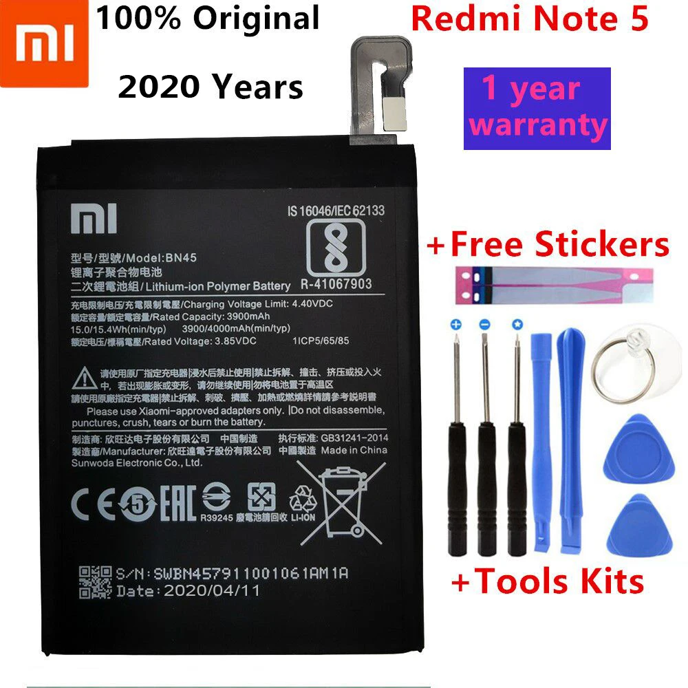 Оригинальный аккумулятор для телефона Xiaomi BM46 Redmi Note 3 5 5A 7 Pro 6 BN45 BN31 BN48 BN4A запасные