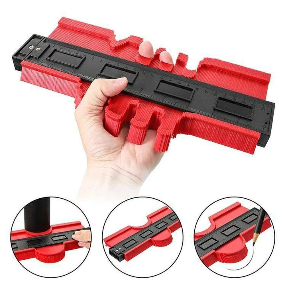 

12/14/25cm Shape Gauge Duplicator Profile Duplication Gauge Contour Template Plastic Contour Copy Duplicator Measuring Tool