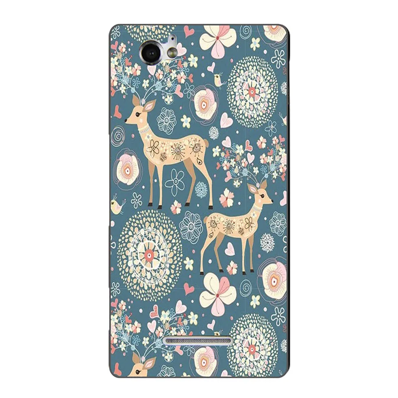Чехол для телефона с принтом для sony Xperia M C1905 C1904 Dual C2004 C2005 чехлы задняя крышка для телефона полная 360 защитная оболочка дизайн - Цвет: Z52