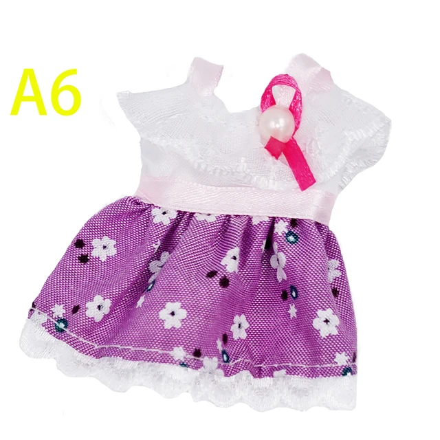 Princess Dress For 1/12 Bjd Dolls Ob11 Clothes Doll Accessories Universal 2021 New Suit Baby Outfits Fit Children Xmas Gifts Purple skirt
