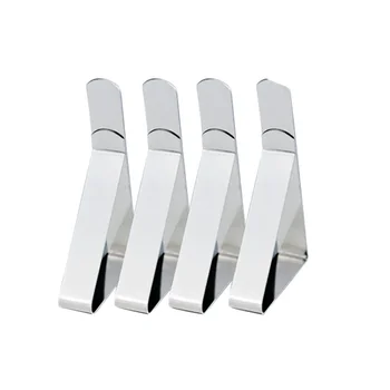 

4Pcs Stainless Steel Triangle Tablecloth Clips Adjustable Table Cloth Triangle Clamps 4.5cm