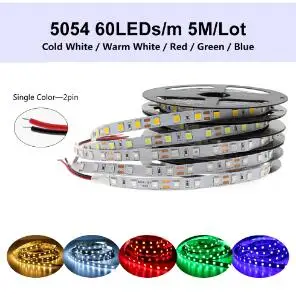 60leds 1m 5054 SMD Светодиодная лента 5 м SMD 3014 4014 2835 5630 5050 60/120/240/480 светодиодный s/M RGB Светодиодная лента DC12V белый RGB светодиодный свет гибкие полосы ленты - Испускаемый цвет: 60leds 1m 5054 SMD