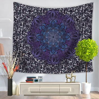 

Flowers grass leaves Mandala series tapestry wall hanging beach sitting carpet home decor blanket