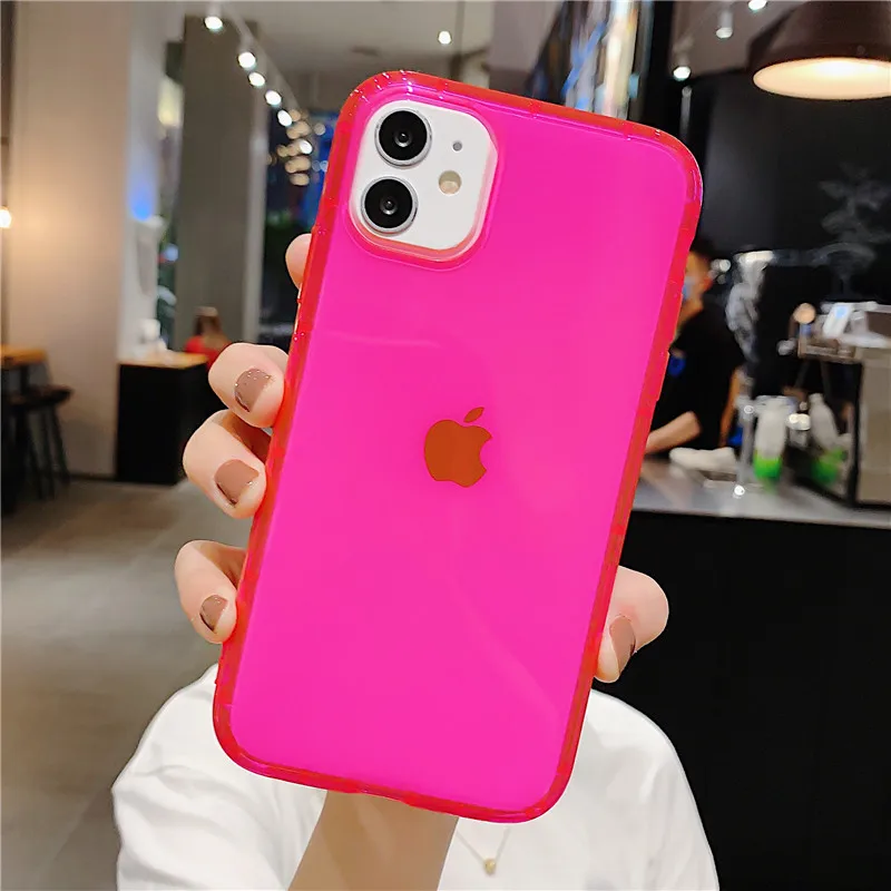 leather iphone 12 case LOVECOM פלורסנט צבע ברור עמיד הלם טלפון מקרה עבור iPhone 13 11 פרו מקסימום 12 מיני XR X XS מקסימום 7 8 בתוספת רך TPU טלפון כיסוי iphone 12 cover case