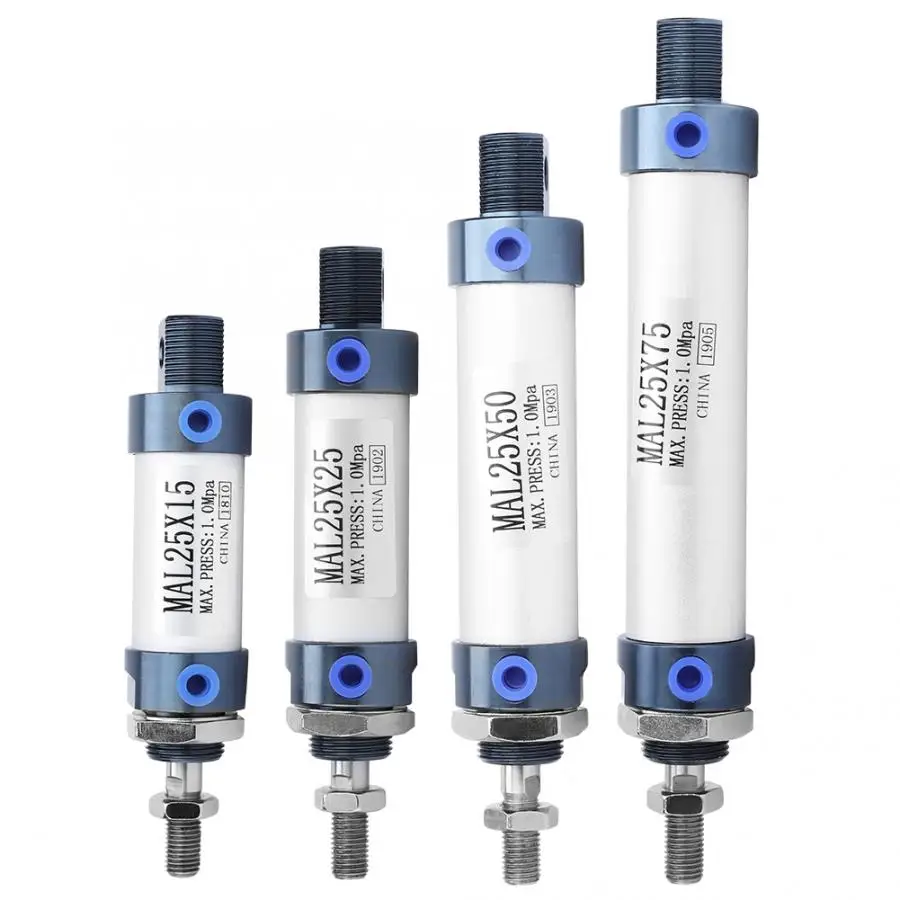 

MAL 25mm Single Rod Double Acting Mini Pneumatic Air Cylinder Aluminum Alloy air compressor valve
