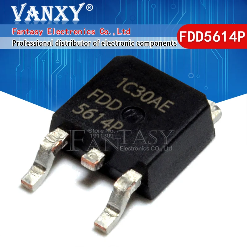 10 шт. FDD5614P FDD5614 TO 252 MOSFET 60V P Ch мощный Тренч|Интегральные схемы| |