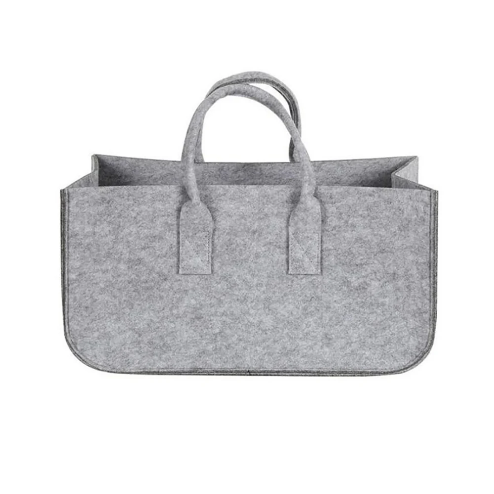 cheap Felt Storage Basket Handbag Portable Outdoor Carrier Organizer Bags Rectangular Large Capacity Multifunctional With Handle