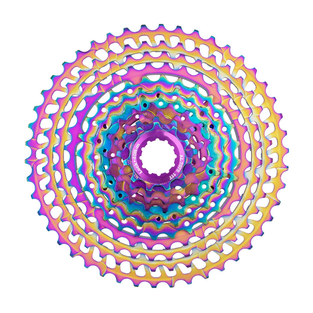 Durable Colorful Round 11-46T Outdoor 11 Speed Bicycle Flywheel Racing Aluminum Alloy Repair Replacement Mountain Bike Extended