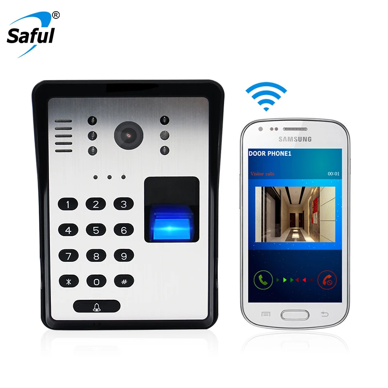 Wireless Wifi Video Door Phone Bell Wireless Video Intercom Doorbell Support Fingerprint RFID Password Remote unlocking