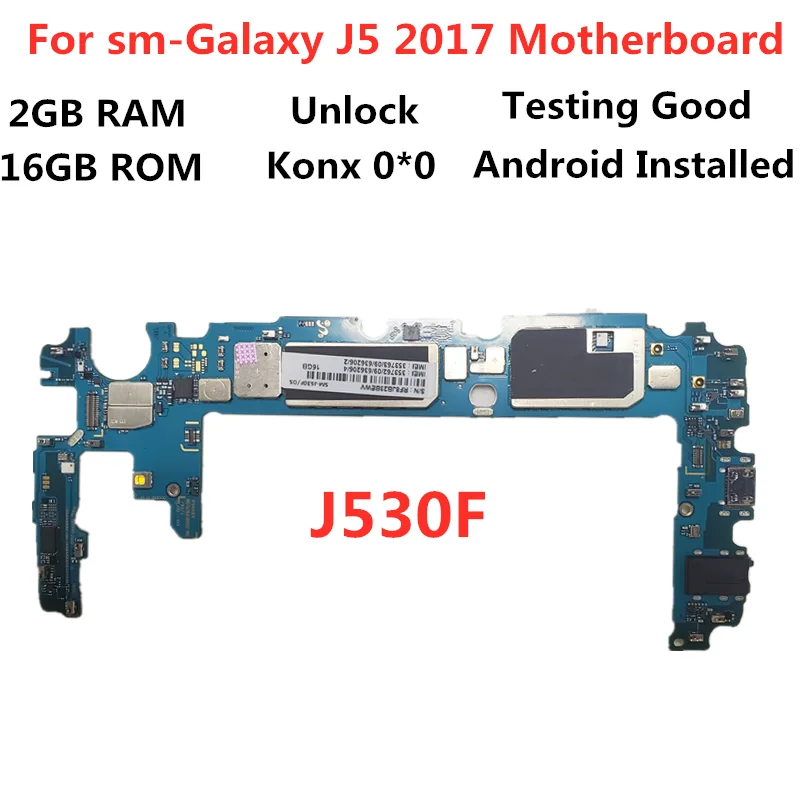 Материнская плата для Samsung Galaxy J5 2017 разблокированная материнская J530F 16GB