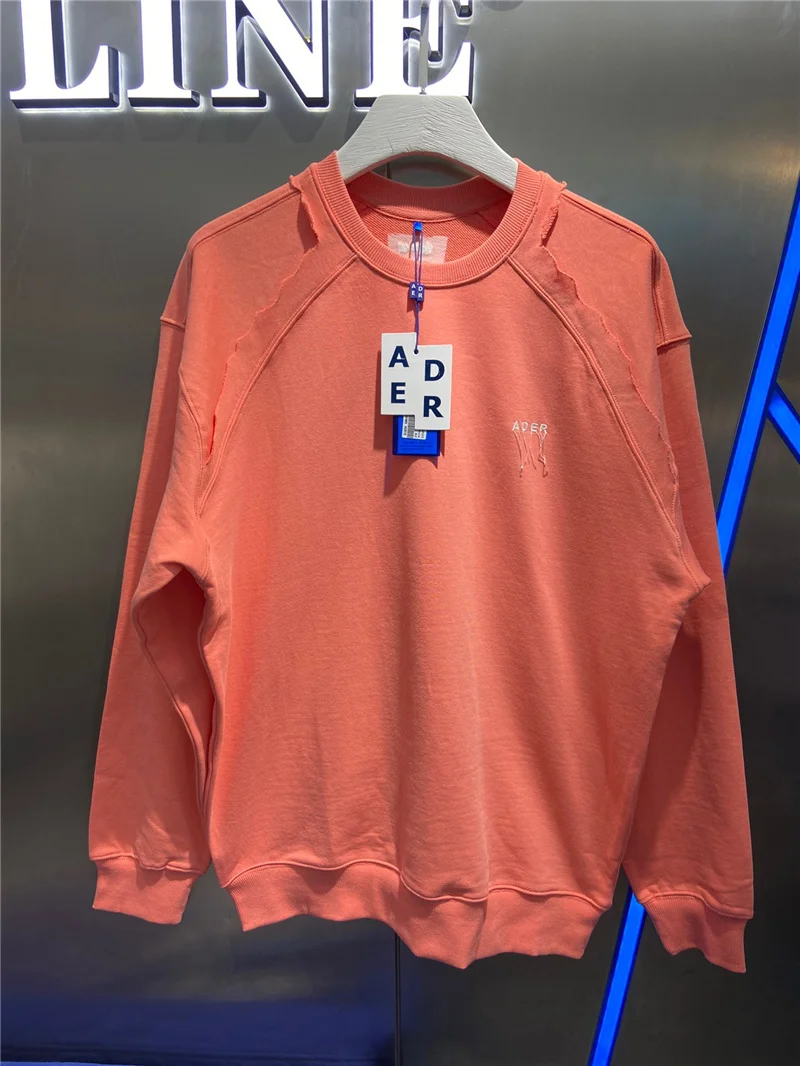 2021FW погрешная лента с логотипом пуловер круглым вырезом для мужчин и женщин 1:1