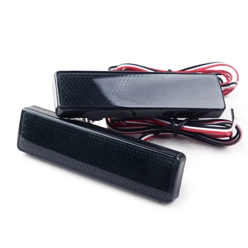 

2pcs Black Lens 12V LED Rear Bumper Reflector Tail Brake Stop Light Fit for Opel Vauxhall Vivaro Movano A Renault Master Trafic