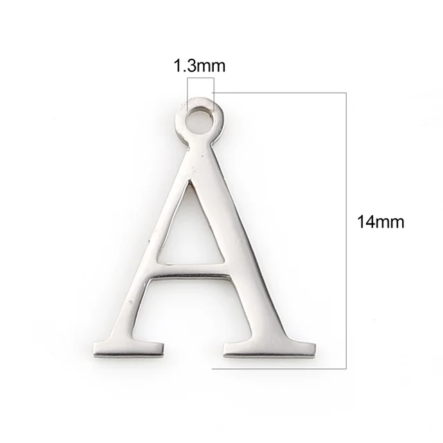 Fashion 304 Stainless Steel Charms Silver Color Greek Alphabet Pendants for Women Necklace Earring Jewelry Accessories Gifts Style A