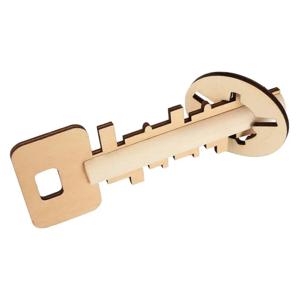 Забавные игрушки Kong Ming Lock, деревянная игрушка-головоломка для разблокировки ключей, интеллектуальная развивающая игрушка для снятия стресса