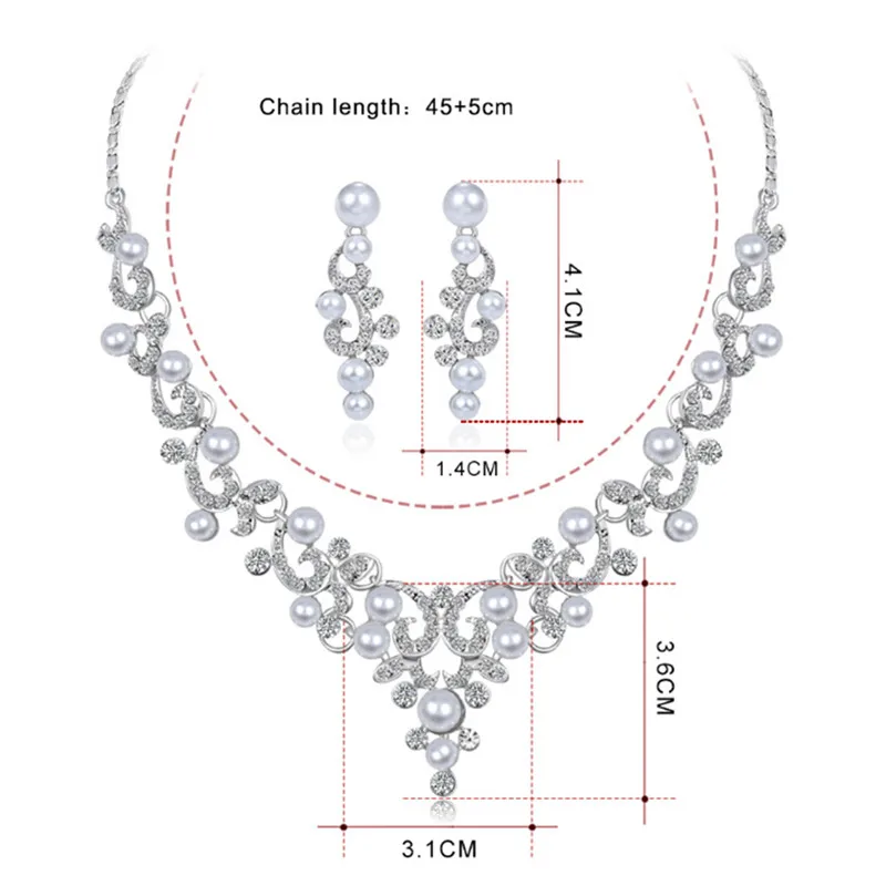 3PCS Luxury Bridal Crystal Jewelry Set