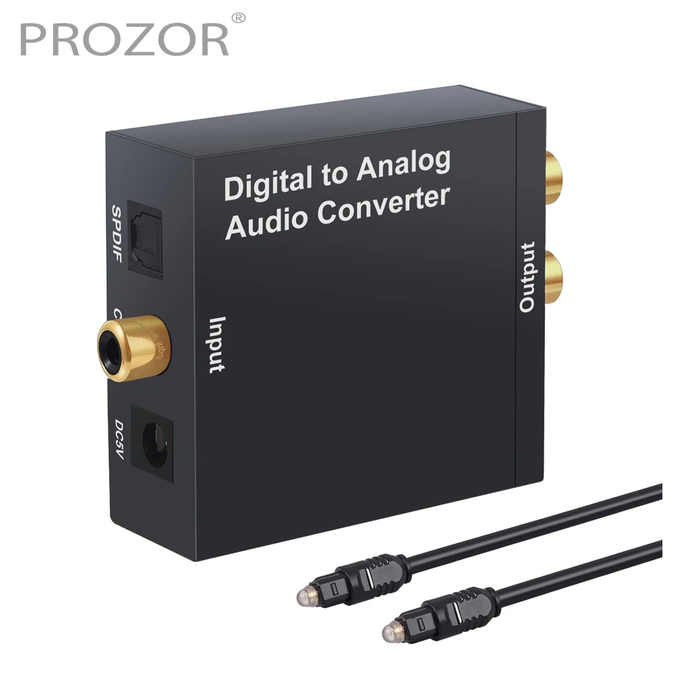 PROZOR Volume Control DAC Digital to Analog Audio Converter Coaxial Toslink to Analog Stereo L/R RCA 3.5mm Audio Adapter 192kHz|Digital-to-Analog Converter| - AliExpress PROZOR Volume Control DAC Digital to Analog Audio Converter Coaxial Toslink to Analog Stereo L/R RCA 3.5mm Audio Adapter 192kHz|Digital-to-Analog Converter| - AliExpress