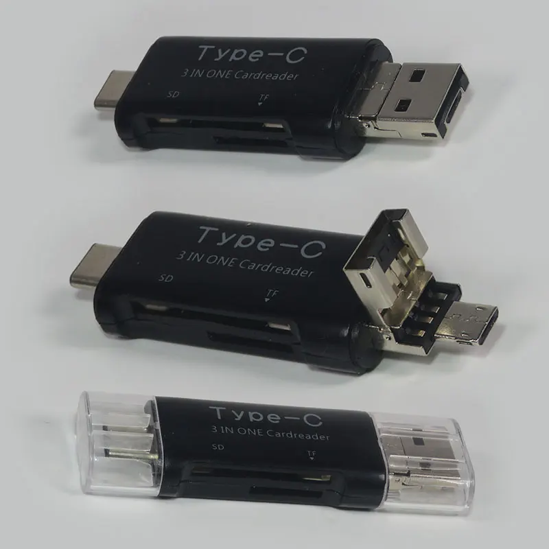 WAKEWO USB type-C TF кард-ридер SD кард-ридер Многофункциональный micro SD кард-ридер для ПК и телефона