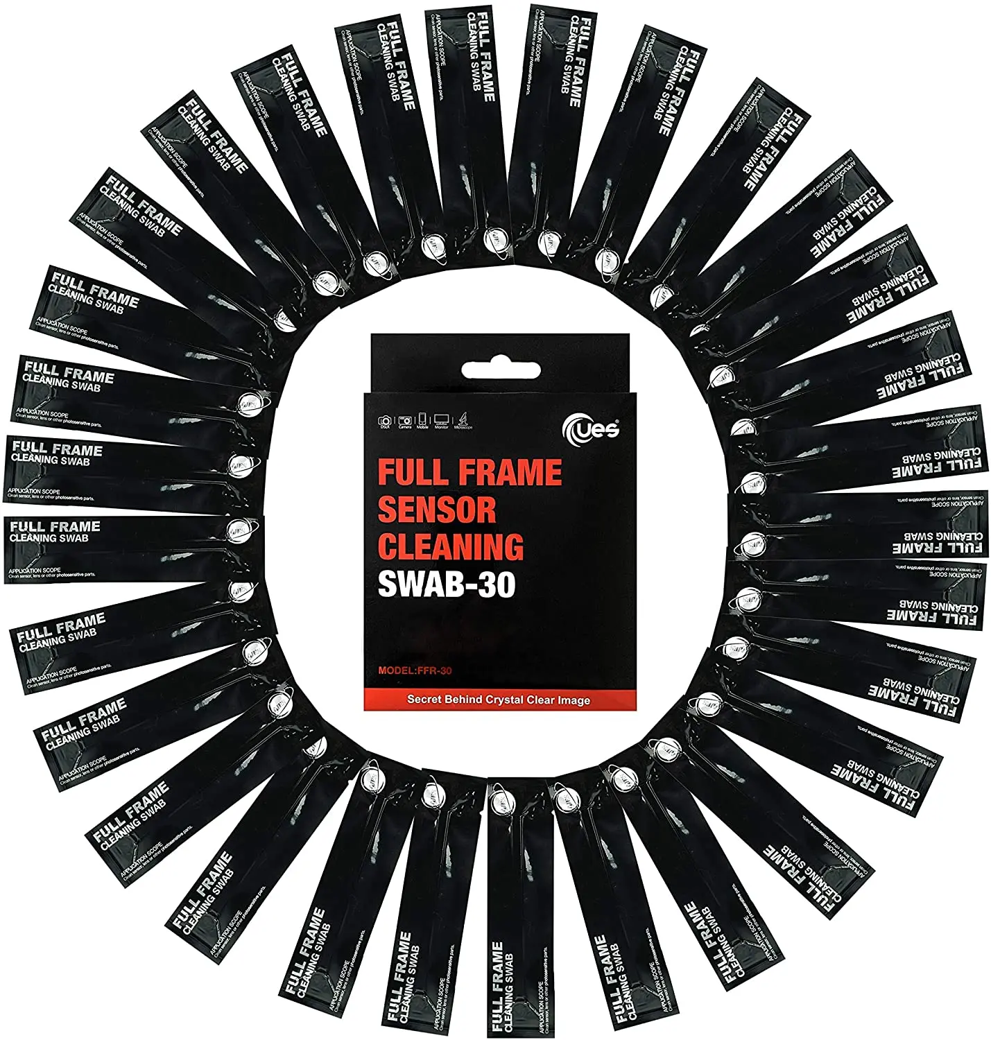 UESFullFrameCameraSensorCleaningKitDryDustfreeSwabs30PCS