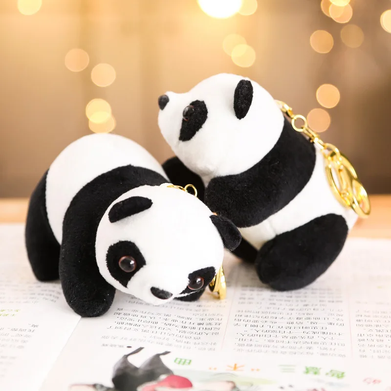 #*Cheap Cartoon Panda Doll Plush Toy Keychain Pendant Small Doll Backpack Hanging Decoration Wedding Spilled