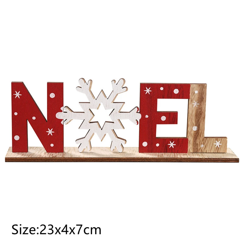 Новинка, новогоднее натуральное Рождественское дерево, Елочное украшение Noel, Рождественское украшение для дома, деревянная подвеска, подарок Navidad - Цвет: NOEL