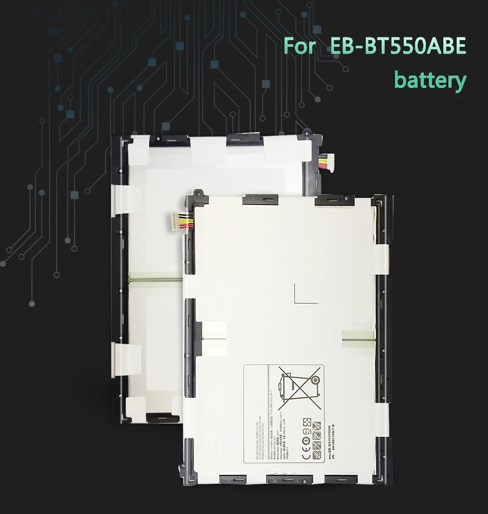 Планшетный аккумулятор EB-BT550ABA для samsung GALAXY Tab A 9,7 T550 T555C P555C P550 Аккумулятор 6000 мАч