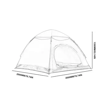 Outdoor Automatic Tents Camping Waterproof Tents 3-4 People Beach Camping Showers Speed Open Double Tent 6
