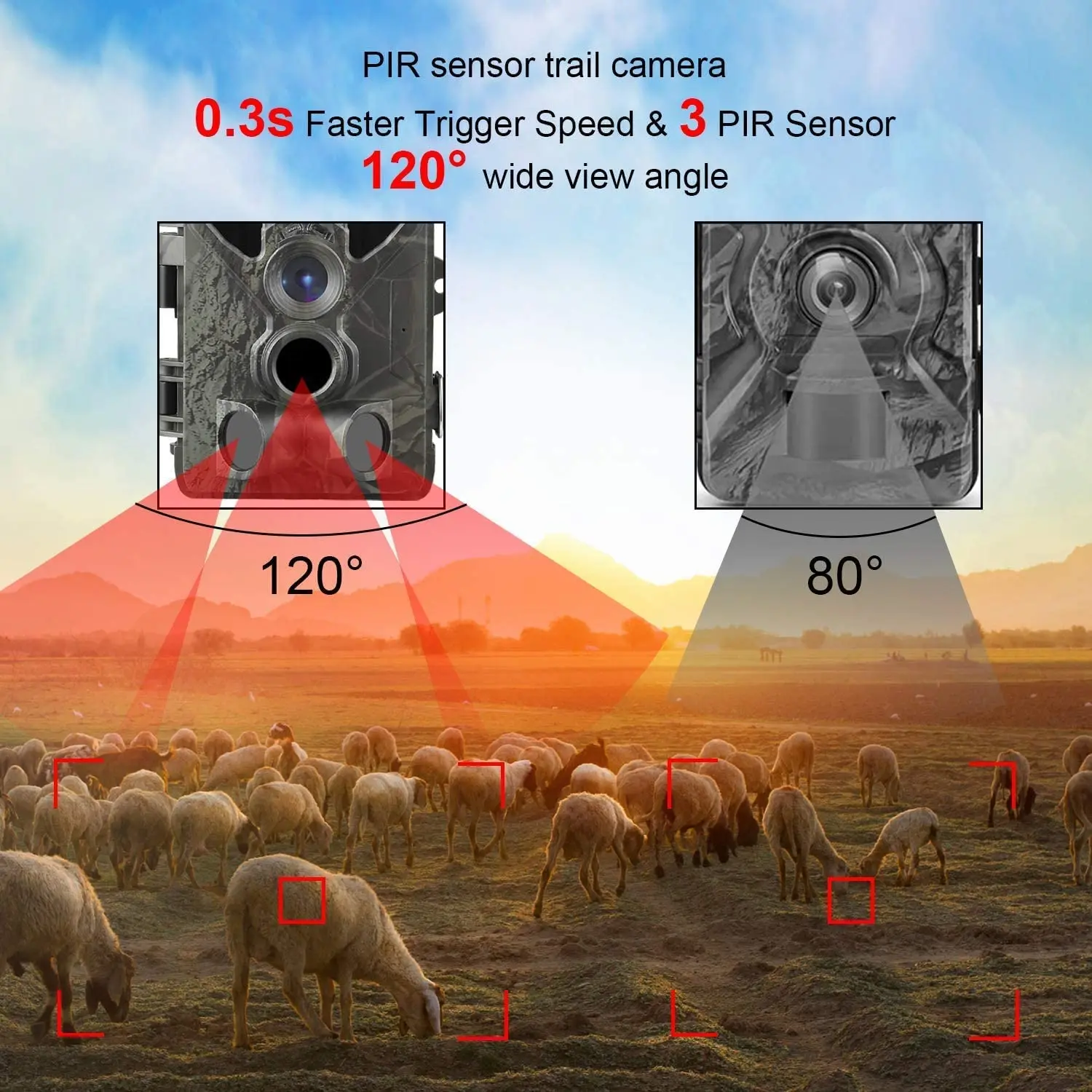 1080P 20MP HD Hunting Wildlife Camera Scouting Trail Cameras Wild Photo Traps PIR Motion Night Vision HC810A Cam Surveillance