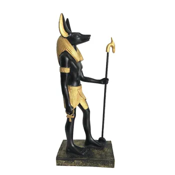 

Ancient Egypt Anubis Statue Resin Crafts Retro Figure Dog God Sculpture Home Desktop Decoration Souvenir R2928 Art Africa