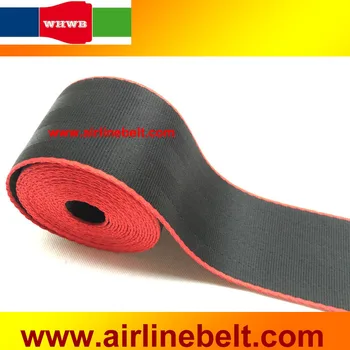 

WHWB 48mm width Neon yellow red edges black Car seat belt webbing durable High quality free shipping Exquisite and beautiful