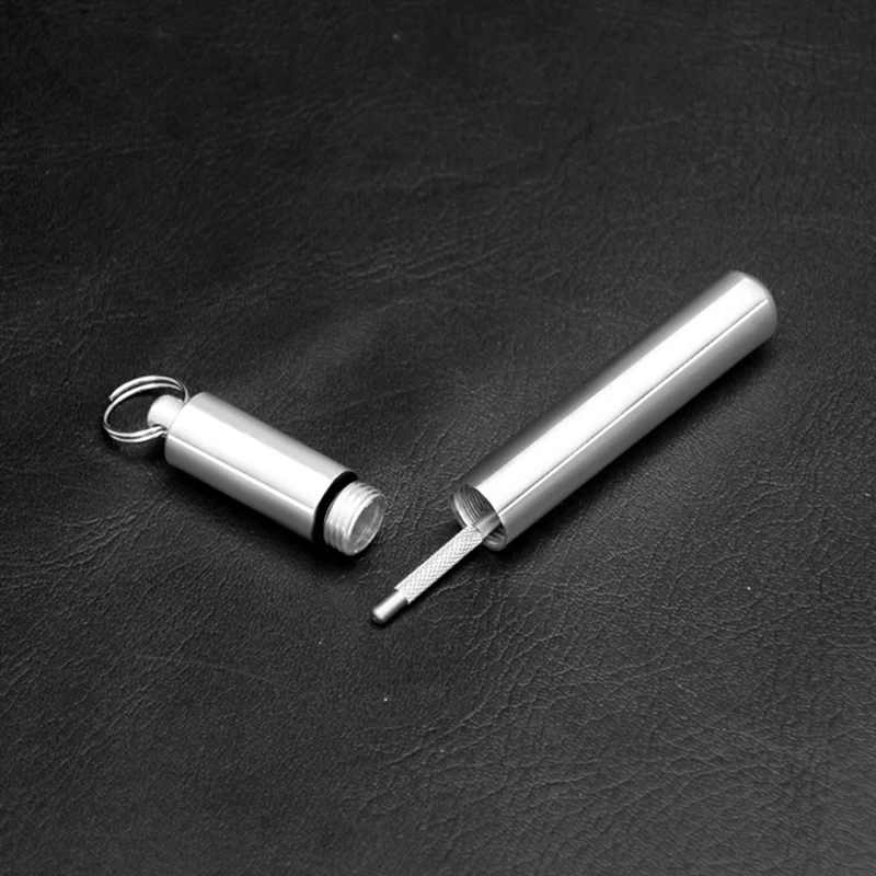 Серебряный держатель для зубочисток Кемпинг бытовой набор портативный хранения многоразового использования