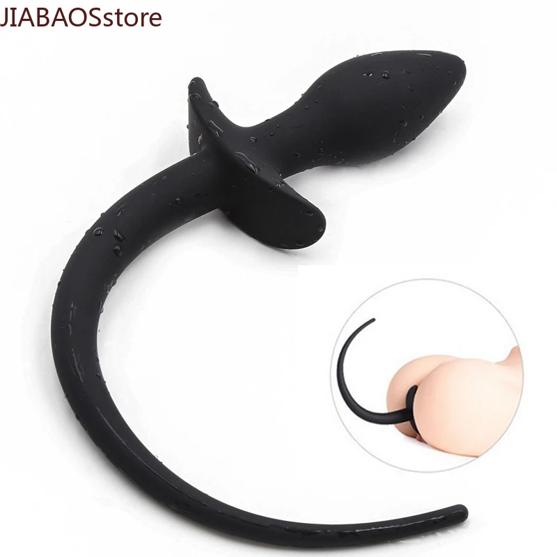 Dog Tail G-spot Stimulator Slave Women Men Gay Sex Game BDSM Erotic Butt Plug Adult Toys Shop Prostate Massager Silicone | Красота и