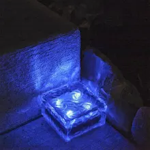 Солнечный энергетический дисковый светильник s Ice Cube прочный наземный светильник водосточный уличный экологически чистый погребенный светильник путь безопасности открытый дом