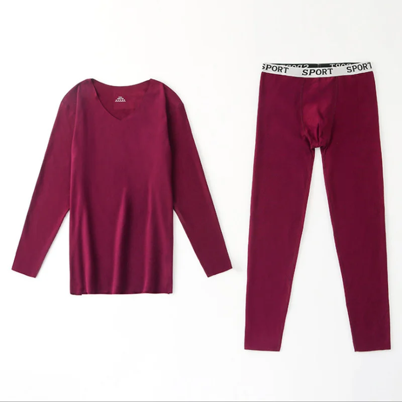Pajamas Slim Men's Seamless Warm Suit Thick Plush Autumn Clothes Longitudinal Women's Autumn and Winter Underwear