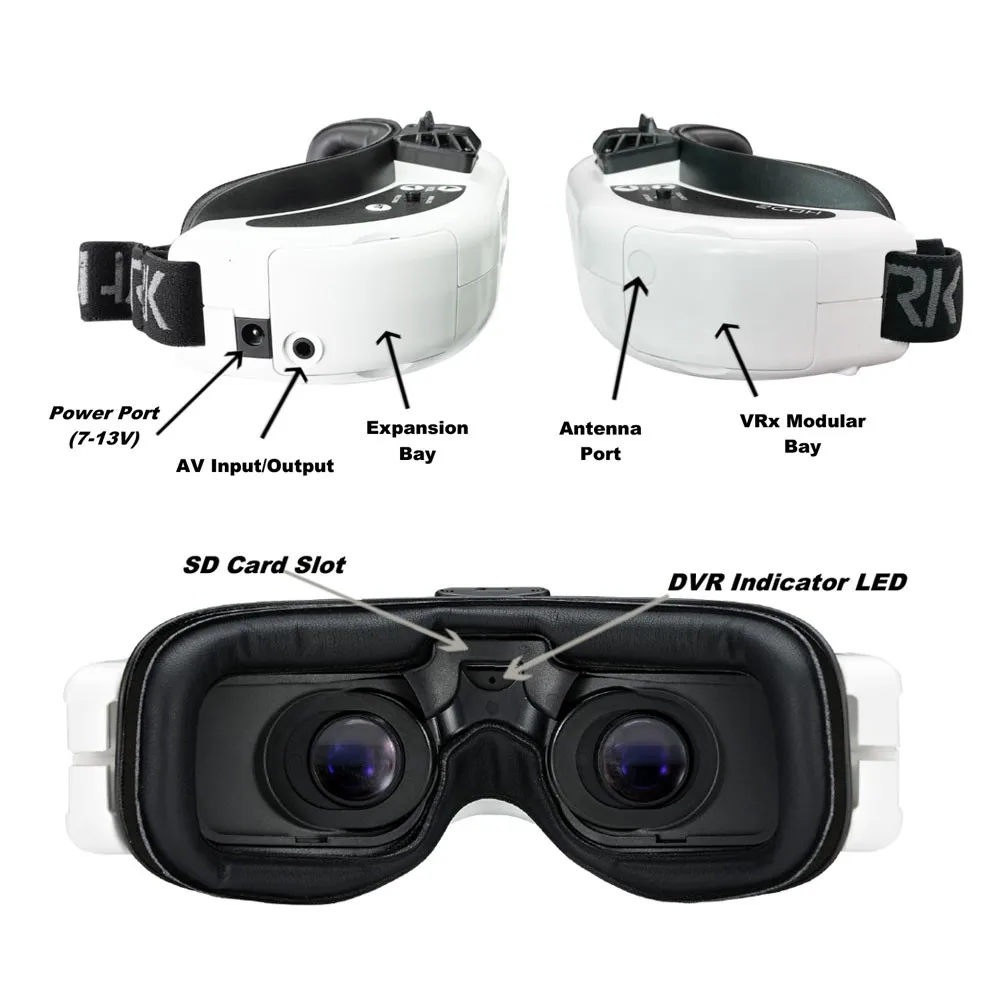 Предпродажа FatShark Доминатор HDO 2 FPV очки 1280x960 OLED дисплей 46 градусов поле зрения 4:3/16:9 видео гарнитура для радиоуправляемого дрона