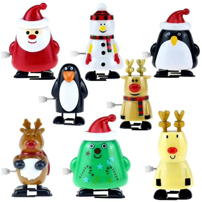 8 шт./компл. Детские заводные игрушки Рождественская тематическая елка Санта