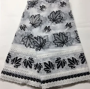

Milk Silk Lace Fabrics High Quality French Net Lace With Rhinestones New African Tulle Lace Fabrics For Wedding ASH025 black