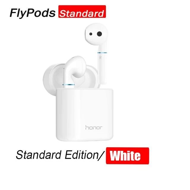 Flypods White Huawei Honor Flypods/Flypods Pro Беспроводные Наушники Hi-Fi TWS Bluetooth наушники водонепроницаемые IP54 управление беспроводным зарядным устройством - Цвет: Flypods White