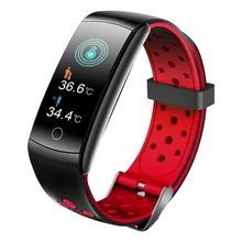 Montre connectée Q8T pour le sport, étanche conforme à la norme IP68, capteur d'activité physique avec suivi de la température réelle du corps, fréquence cardiaque et tension artérielle, 24 h 