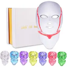 Подарочная коробка 7 цветов Светодиодная маска для лица Led маска для лица машина светильник терапии лечения акне маска корейский Фотон терапия шеи Красота светодиодная маска Подарочная коробка 7 цветов Светодиодная маска для лица Led маска для лица машина светильник терапии лечения акне маска корейский Фотон терапия шеи Красота светодиодная маска