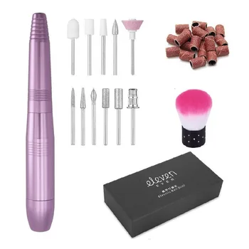 

Pedicure Machine Art Tool Nail File Drill Portable Salon Professional Adjustable Speed Electric Manicure Kit Aluminum Home